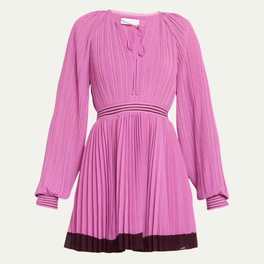 Jonathan Simkhai Split Neckline Calpyso Pleated T… - image 8